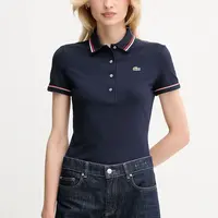 Polo tričko Lacoste dámské, tmavomodrá barva, DF5284