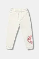 Dětské bavlněné tepláky Guess béžová barva, s aplikací, K5YQ15 KAD74