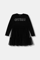 Dívčí šaty Guess černá barva, mini, J5YK03 KAUH0