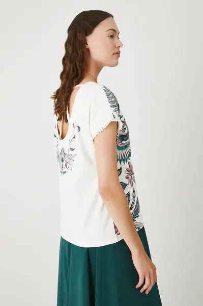 Bavlněné tričko Medicine dámské, béžová barva