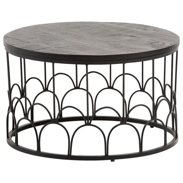 MID.YOU KONFERENČNÍ STOLEK, černá, dřevo, 60/36/60 cm