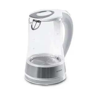 Orava Skleněná varná konvice s LED podsvícením, bílá