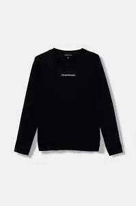 Dětské bavlněné tričko s dlouhým rukávem Emporio Armani