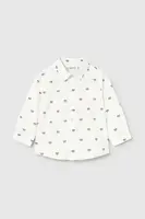 Kojenecká košile Mayoral bílá barva, 2107