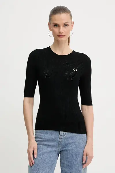 Tričko Twinset dámské, černá barva, 252TP3240