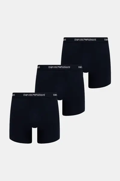 Boxerky Emporio Armani Underwear 3-pack tmavomodrá barva, EM000259 AF14132