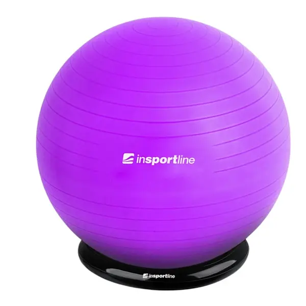 Gymnastický míč inSPORTline Top Ball 65 cm se základnou BallBase fialová