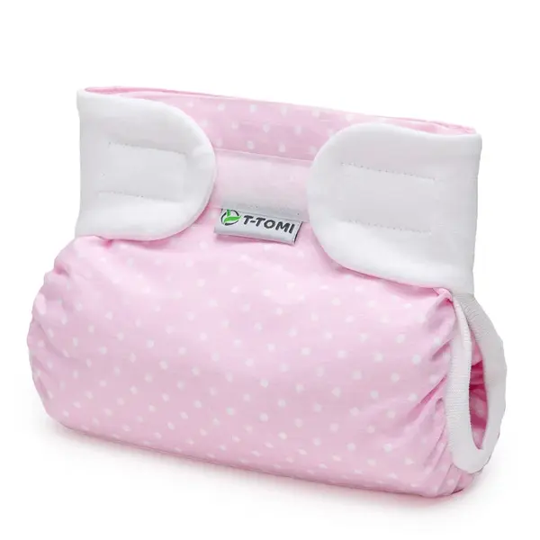 Ortopedické abdukčné nohavičky T-TOMI - suchý zips Ružové bodky (3-6 kg)