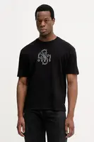 Bavlněné tričko Guess pánské, černá barva, s potiskem, M5BI76 I3Z14