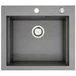 Pyramis Granitový drez Siros 1B, industrial grey, 57 x 51,5 cm