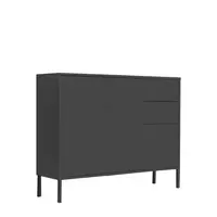 MID.YOU KOMODA, antracitová, 105,5/86/33 cm