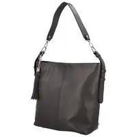 Dámska kožená kabelka do ruky tmavo hnedá - Delami Vera Pelle Ameli