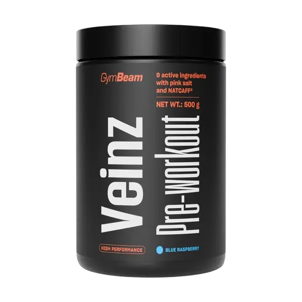 GYMBEAM Veinz Pre-workout, Blue raspberry 500 g
