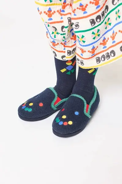 Dětské papuče Bobo Choses Fun Face tmavomodrá barva, 225FI004