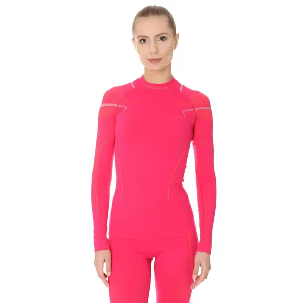 Dámské triko Brubeck Thermo s dlouhým rukávem Fuchsia M