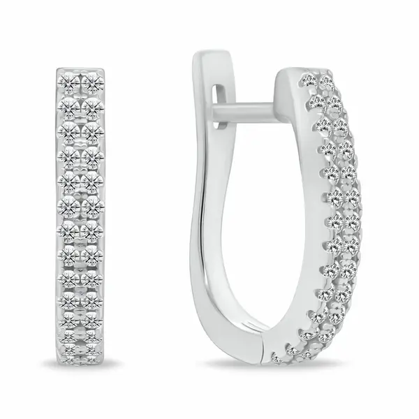 Brilio Silver Trblietavé strieborné kruhové náušnice EA132W