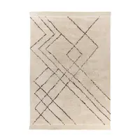 KOBEREC, 160/230 cm, krémová, černá