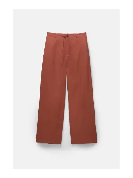 Pull&Bear Nohavice  hrdzavo červená