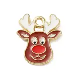 Christmas Theme Alloy Enamel Pendants