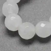 Natural White Jade Bead Strands