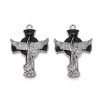 Alloy Black Enamel Pendants