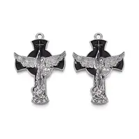 Alloy Black Enamel Pendants