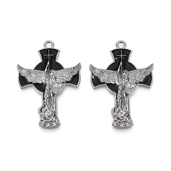 Alloy Black Enamel Pendants