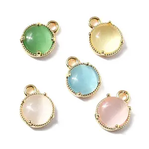 Flat Round Brass Charms