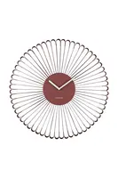 Nástěnné hodiny Karlsson Cascara 50 cm vínová barva