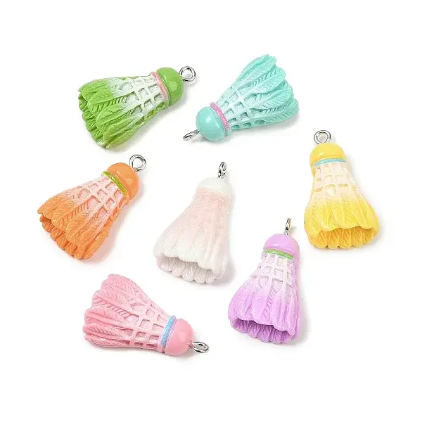 Sports Opaque Resin Pendants