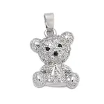 Brass Micro Pave Clear Cubic Zirconia Pendants