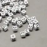 Large Hole Acrylic Letter European Beads