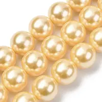 Electroplated Shell Pearl Beads Strands