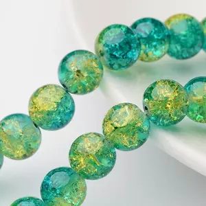 Crackle Glass Beads Strands