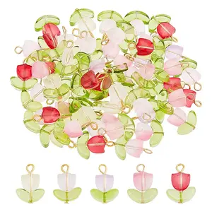 60Pcs Handmade Lampwork Pendants