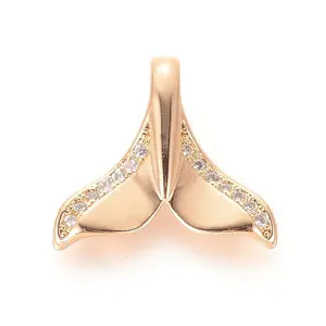 Brass Micro Pave Cubic Zirconia Charms