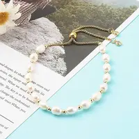 Rice Natural Pearl Slide Bracelets