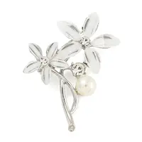 Alloy Crystal Rhinestone Flower Brooch