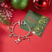 Christmas Alloy Enamel Charm Bracelets