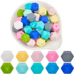 60Pcs 10 Colors Food Grade Eco-Friendly Silicone Beads