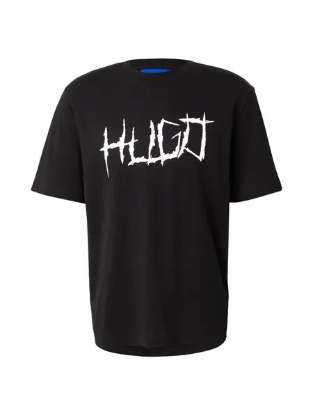 HUGO Tričko 'Namerix'  čierna / biela