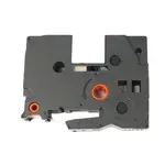 Kompatibilní páska s Brother TZ-FA4R / TZe-FA4R, 18 mm x 3m, červený tisk / bílý podklad, zažehlovací