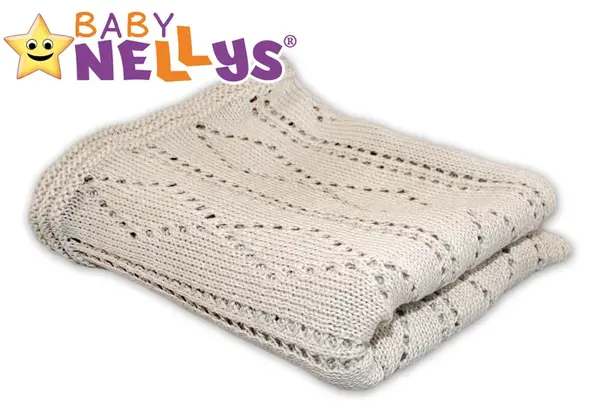 Baby Nellys Háčkovaná dečka ® - béžová