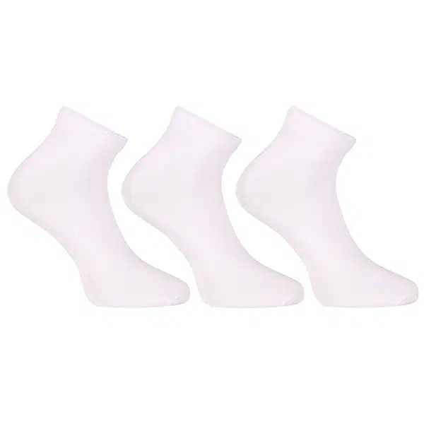 Nedeto 3PACK ponožky nízké bambusové bílé (3PBN02) L
