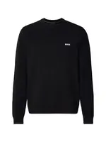 BOSS Sveter 'Momentum-X'  čierna / biela