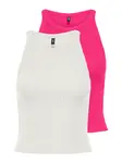 ONLY Top 'ONLEMMA'  fuksia / biela