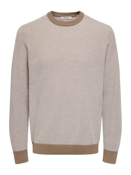 Only & Sons Sveter 'ONSTAP'  krémová / farba ťavej srsti