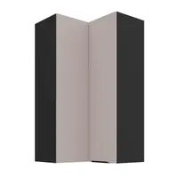 Horní rohová skříňka Arona 60x60 GN-108 2F (90°) Barva korpusu: Černá, Barva dvířek: Kašmír