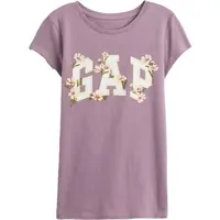GAP V-FRCH SS LOGO TEE Dětské tričko, fialová, velikost