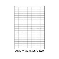 Samolepicí etikety 30 x 15 mm, 133 etiket, A4, 100 listů